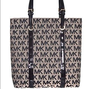 Michael Kors Black Sequin Tote Bag